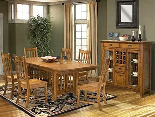 Mission type dining set