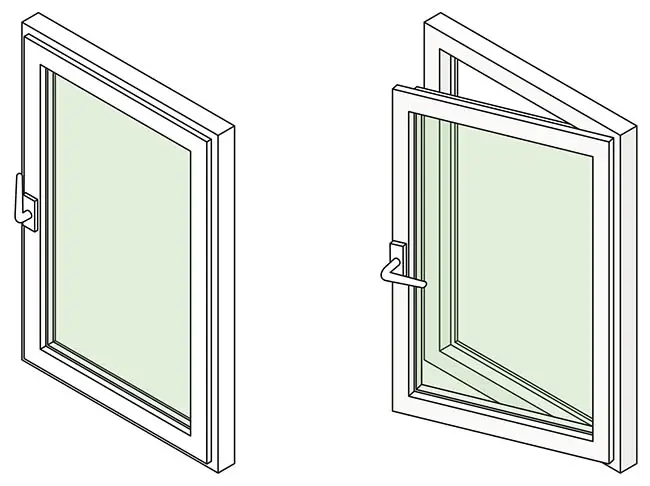 Opening and closing a casement window