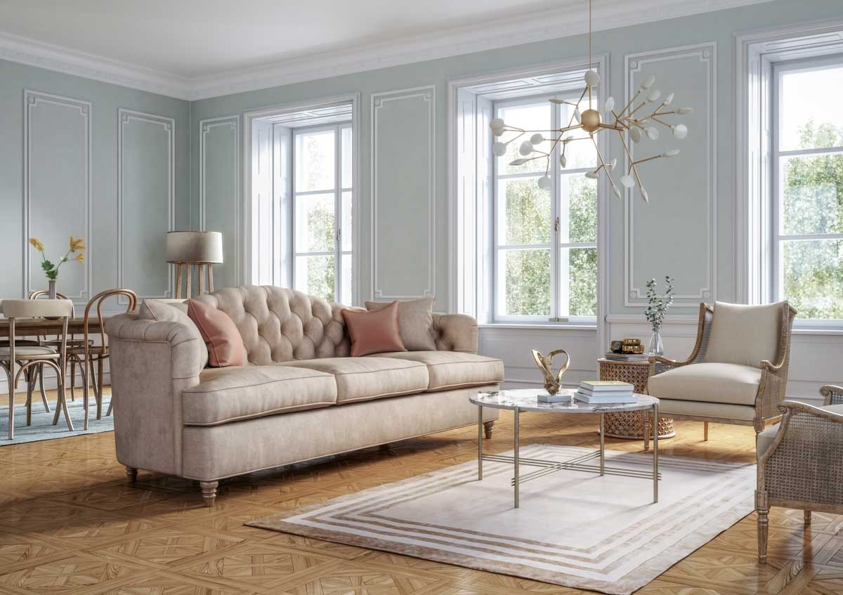 room with classic sofa