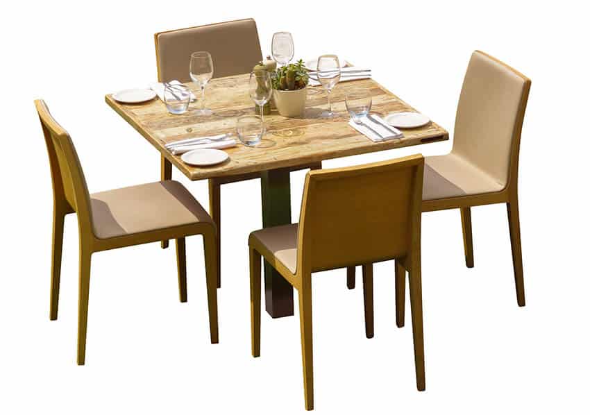 Square dining table