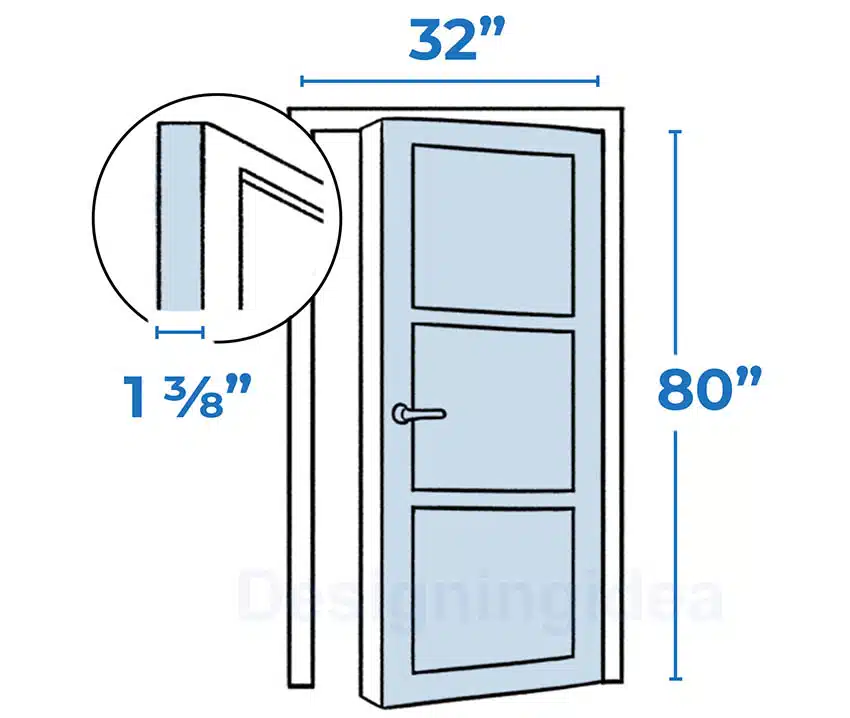 Standard bedroom door