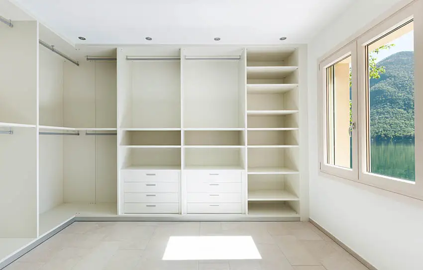 Turn a bedroom in to walk in closet with storage and window