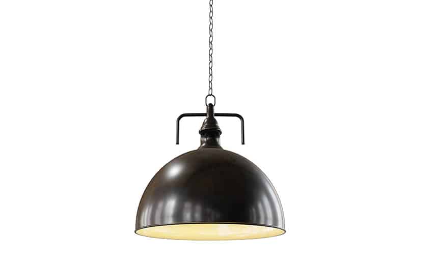 Black pendant light with chain