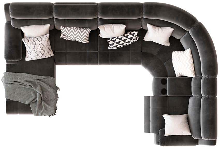 Curved sectional sofa