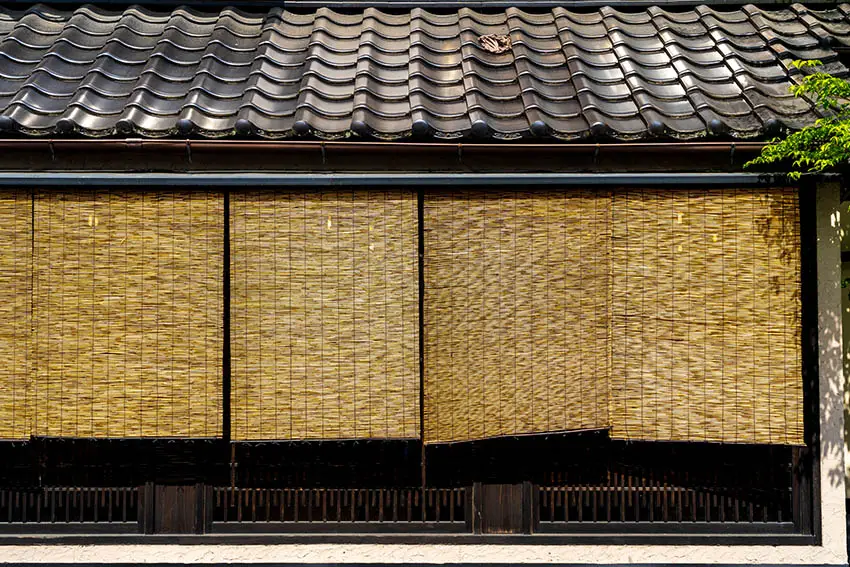 Exterior bamboo shades