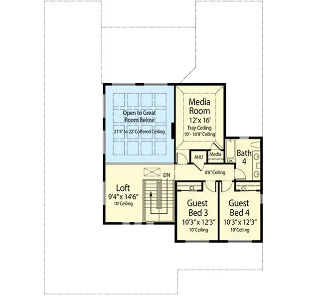 Florida house floor plan 2nd floor