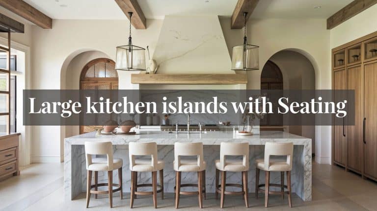 How To Design Large Kitchen Islands with Seating