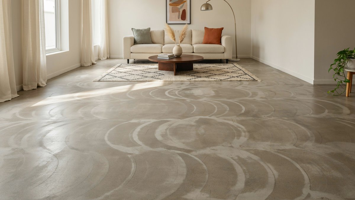 Swirl finish in living room