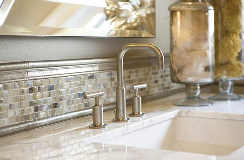 Pewter finish on faucet