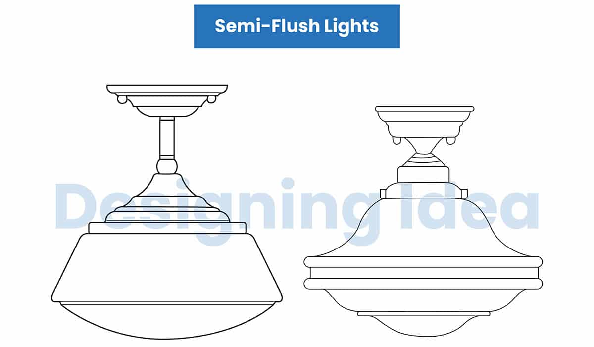 Semi-flush light