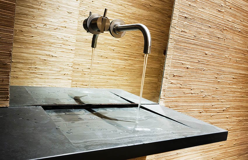Slate bathroom sink countertop