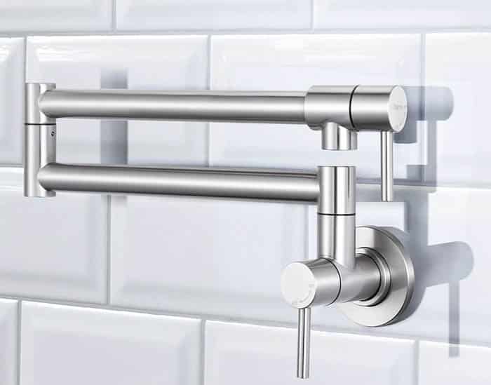 Stainless steel pot filler faucet wall mounted