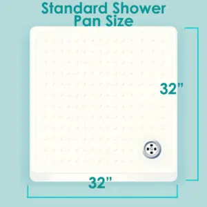 Standard shower base size