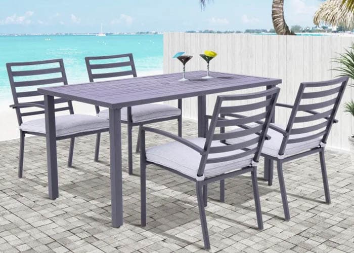 Aluminum outdoor patio dining furniture