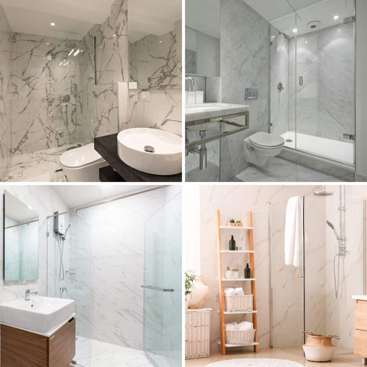 different shower designs with shower walls