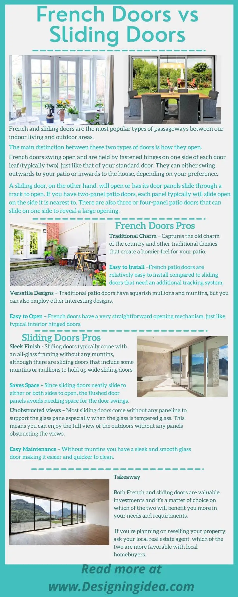 French doors vs sliding doors infographic