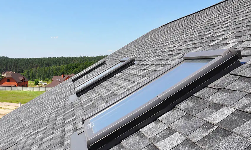 Multiple skylights on roof