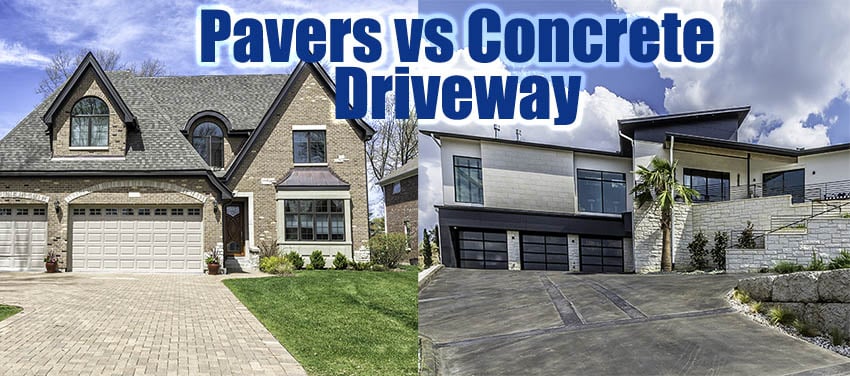 Pavers vs concrete driveways