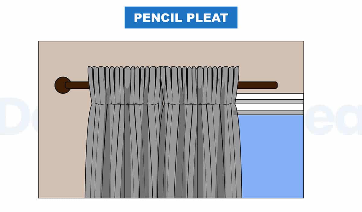 Pencil pleat