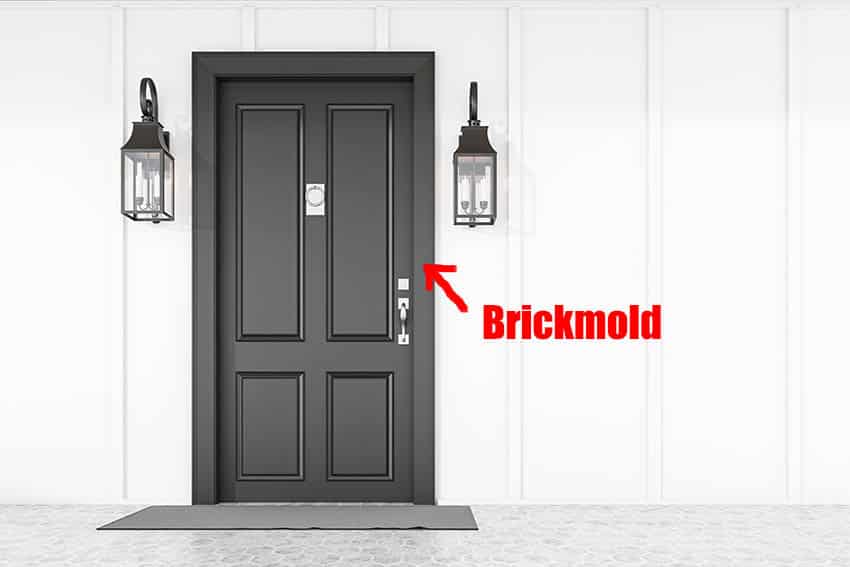 What is brickmold on black front door home