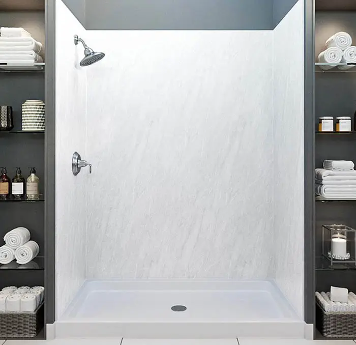 Bathroom cultured marble shower walls