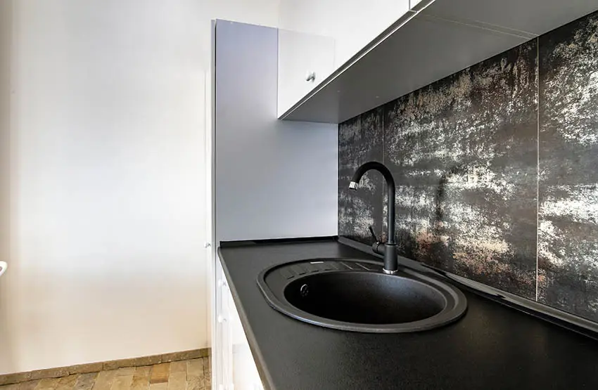 Black pearl leathered granite kitchen countertops