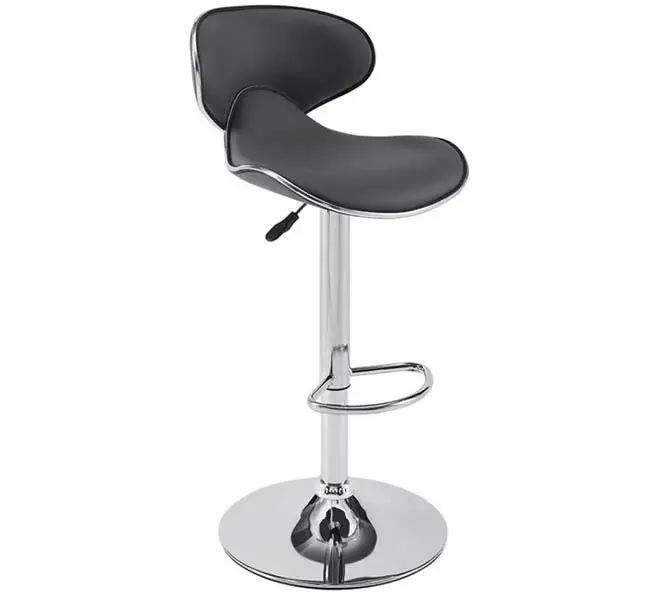 Contemporary adjustable spectator height bar stool with swivel design