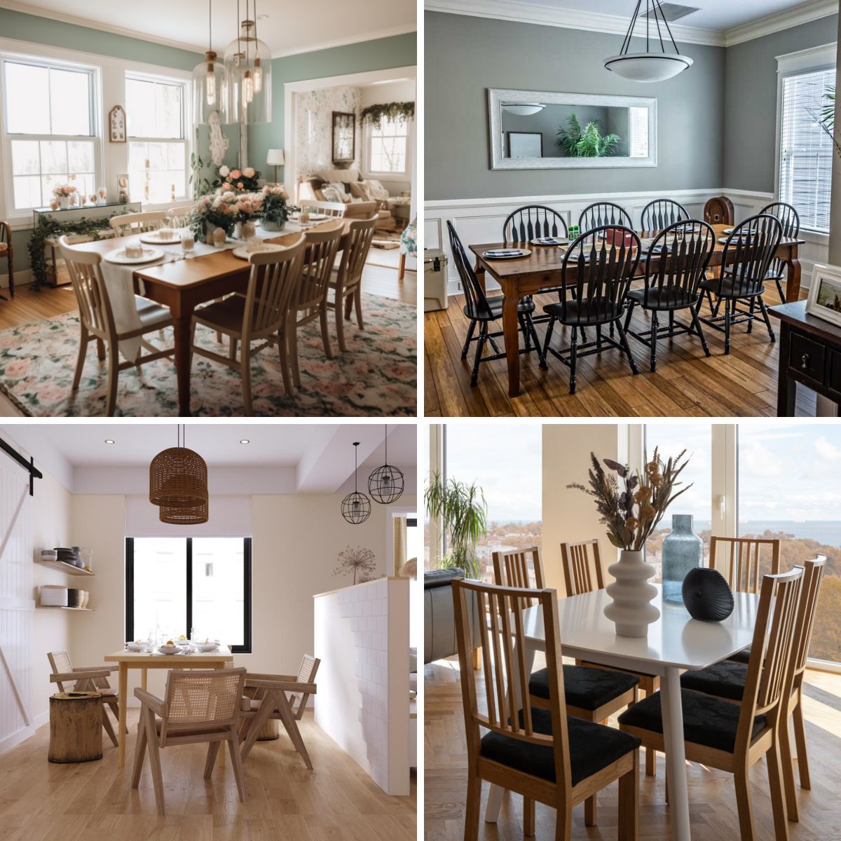 different dining room designs with chairs