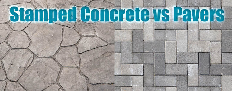 Stamped Concrete Patio vs Pavers