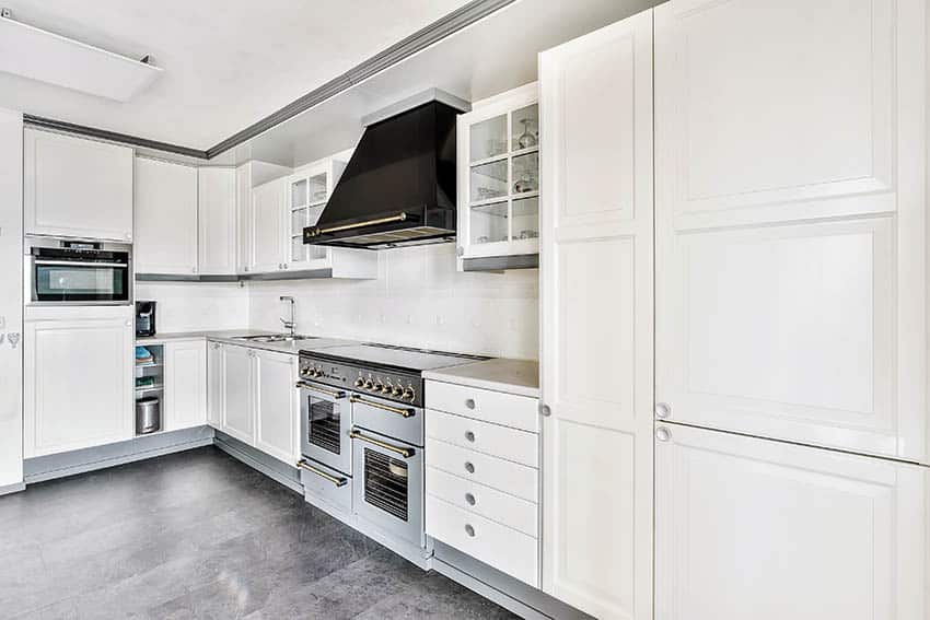 Kitchen With Diy Painted White Lacquer Cabinets Is 