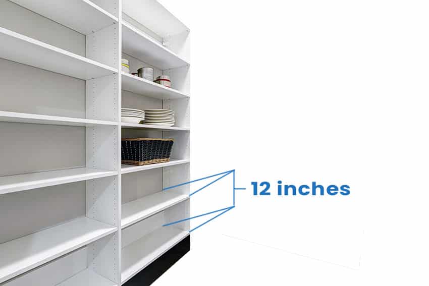 Pantry with depth measurement