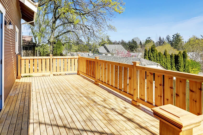 Cedar deck and railings