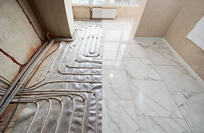 Radiant heating floor