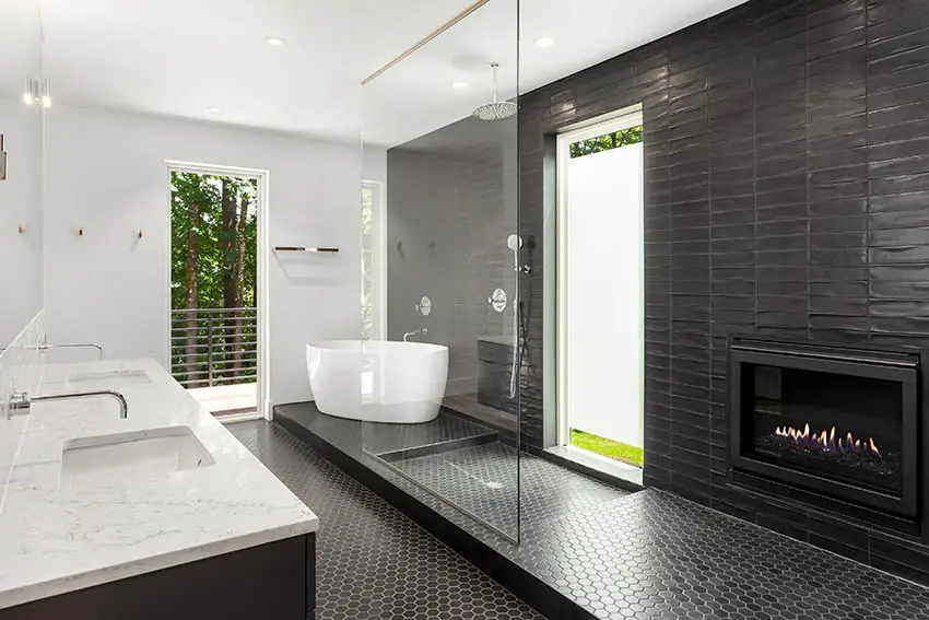 modern bathroom floor tile designs
