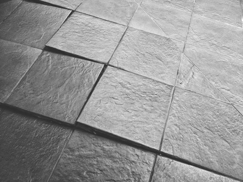 Natural stone tile flooring