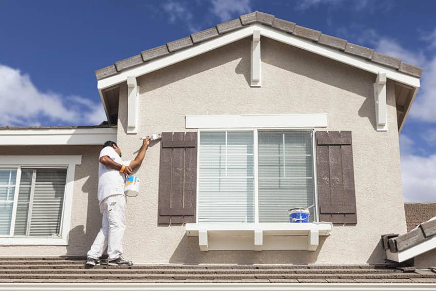 Painting house exterior