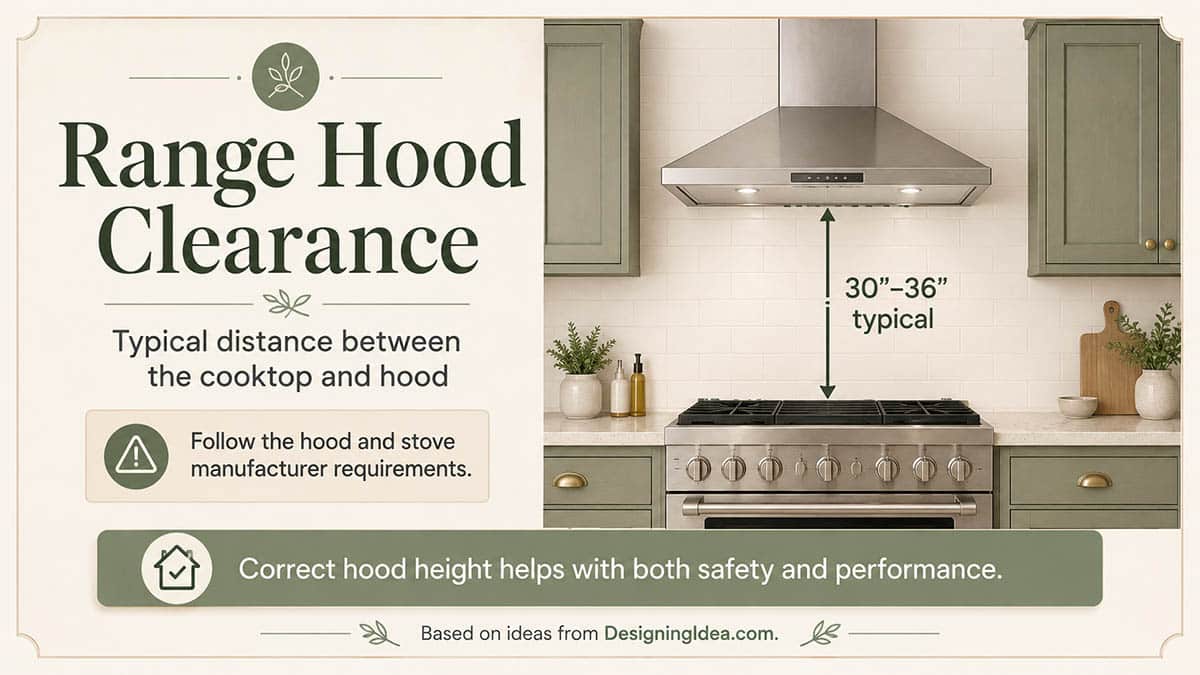 Range hood clearance distance