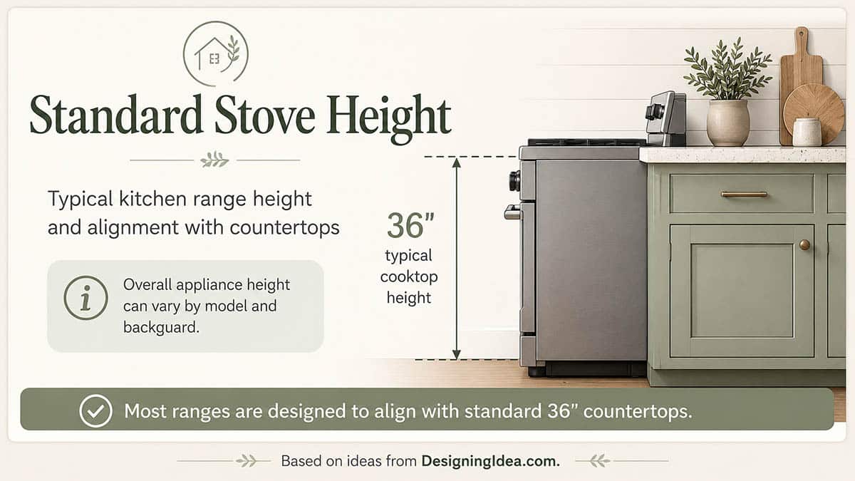 Stove height size
