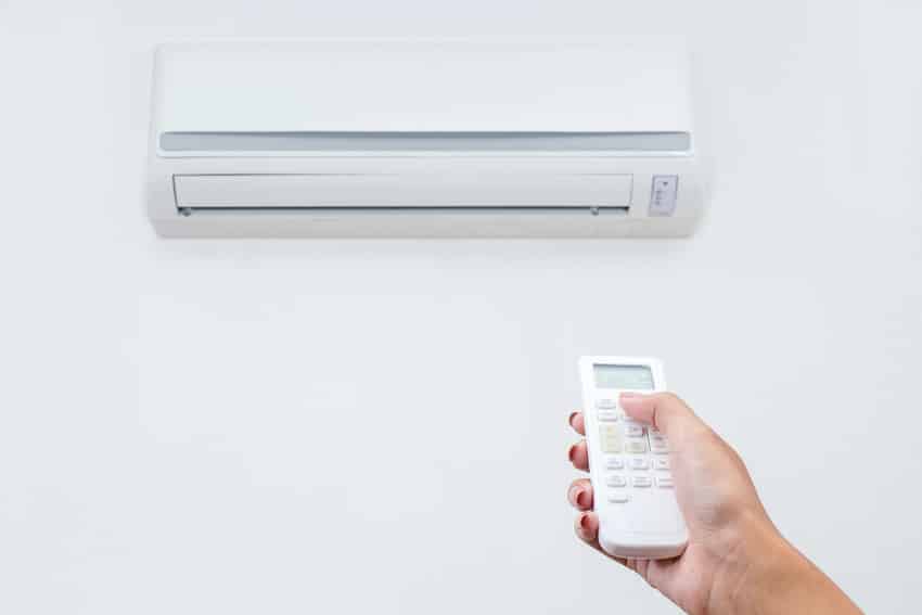 Switching on a mini-split air conditioner