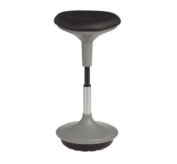Adjustable height leaning stool