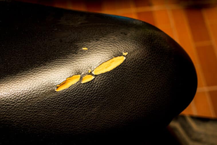 stop faux leather squeaking