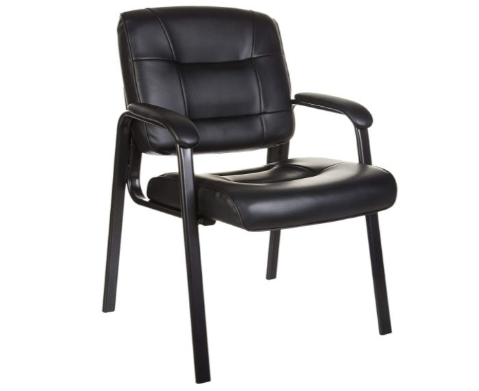 Classic black office guest chair