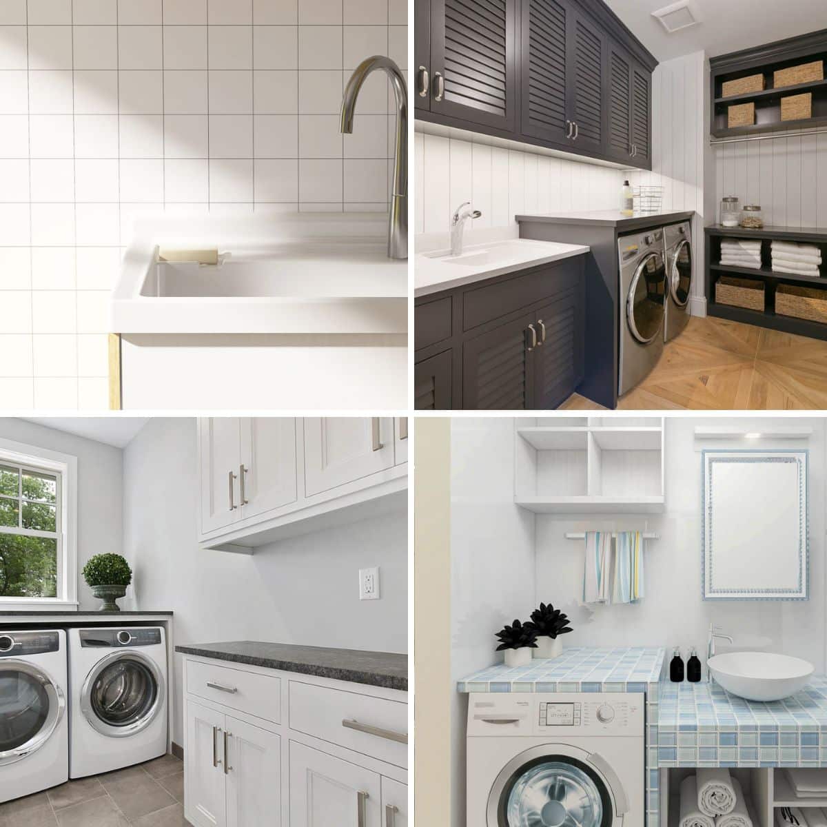 different countertops for laundry rooms