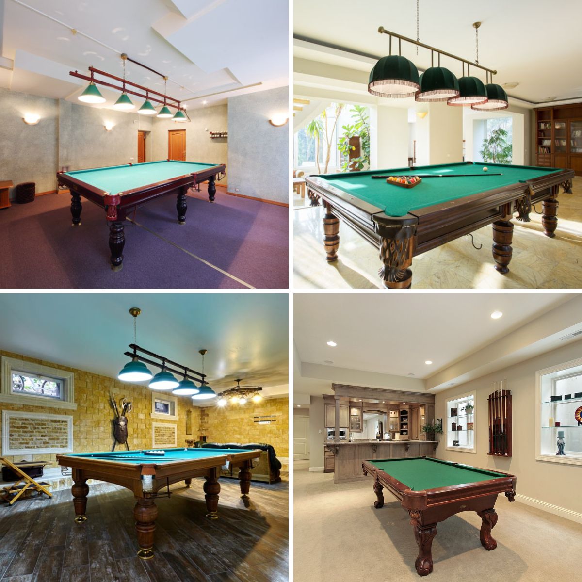 different game room designs with pool tables