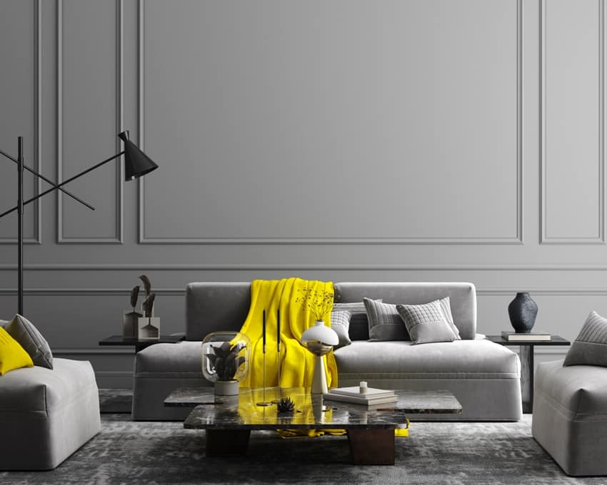 elegant dark grey panel wall