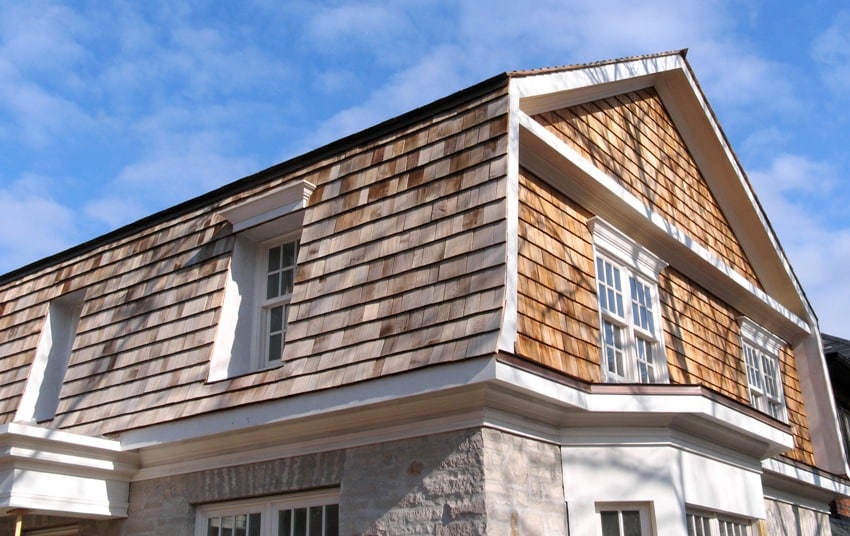 House with cedar siding