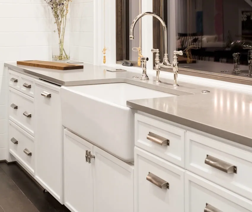 Kitchen Fireclay Sink And Cabinets Is .webp