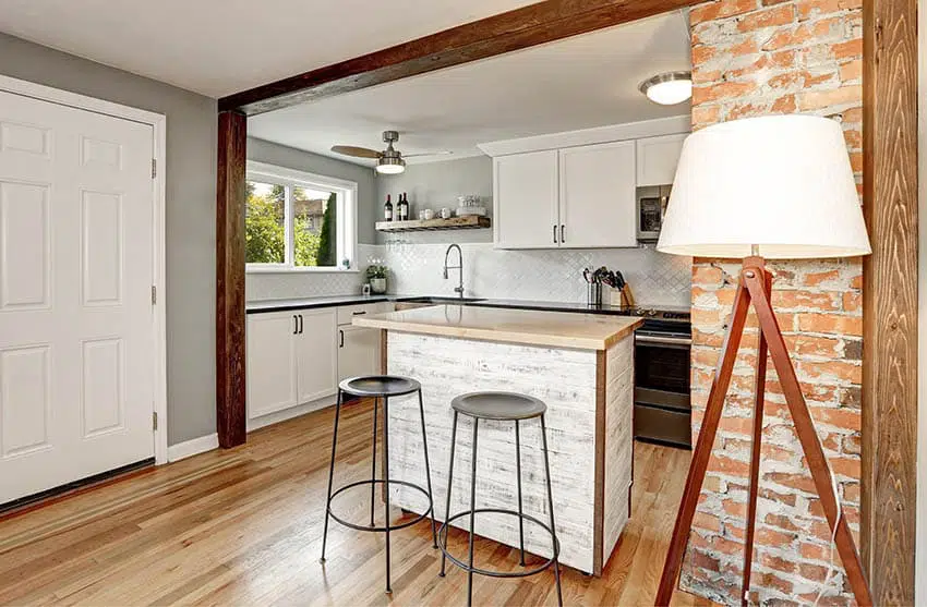 Kitchen With White Chalk Paint Cabinets And Island Ss .webp