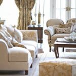 Cream and gold furnishings interior design