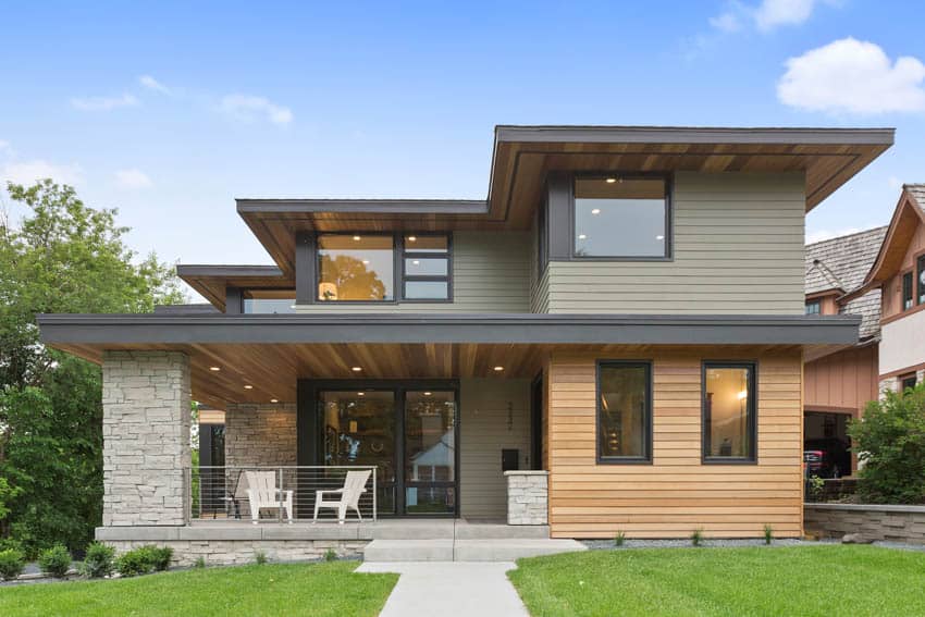 Modern house with glass-style doors